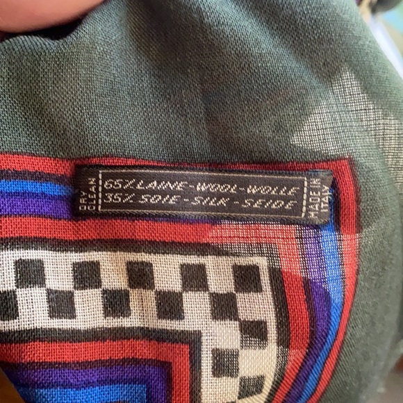 Valentino 55” wool and silk scarf - Picture 5 of 9